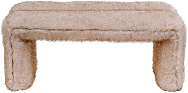 kare-design-lilja-soft-bank-beige-schmale-polsterbank-kunstfell-sitzh-he-42-cm-1 image 1