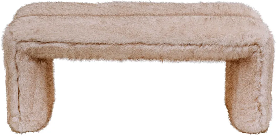 kare-design-lilja-soft-bank-beige-schmale-polsterbank-kunstfell-sitzh-he-42-cm-1 image 1