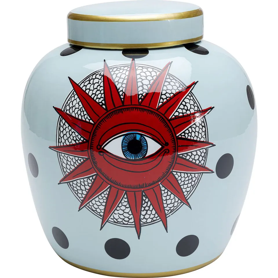 kare-design-deko-dose-magic-eye-blau-porzellan-22-cm image 1