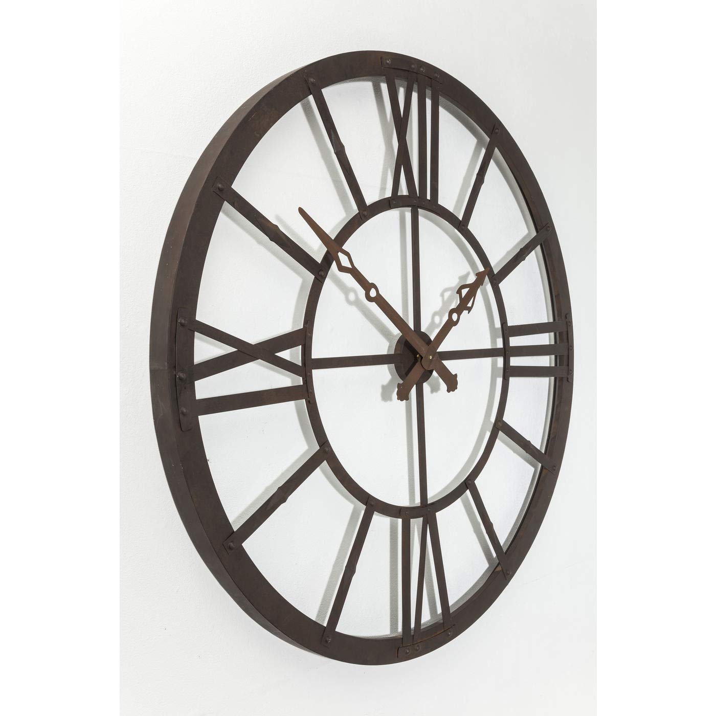 kare-design-wanduhr-factory-led-xxl-vintage-industrie-uhr-braun-121x121x8-5-cm image 7