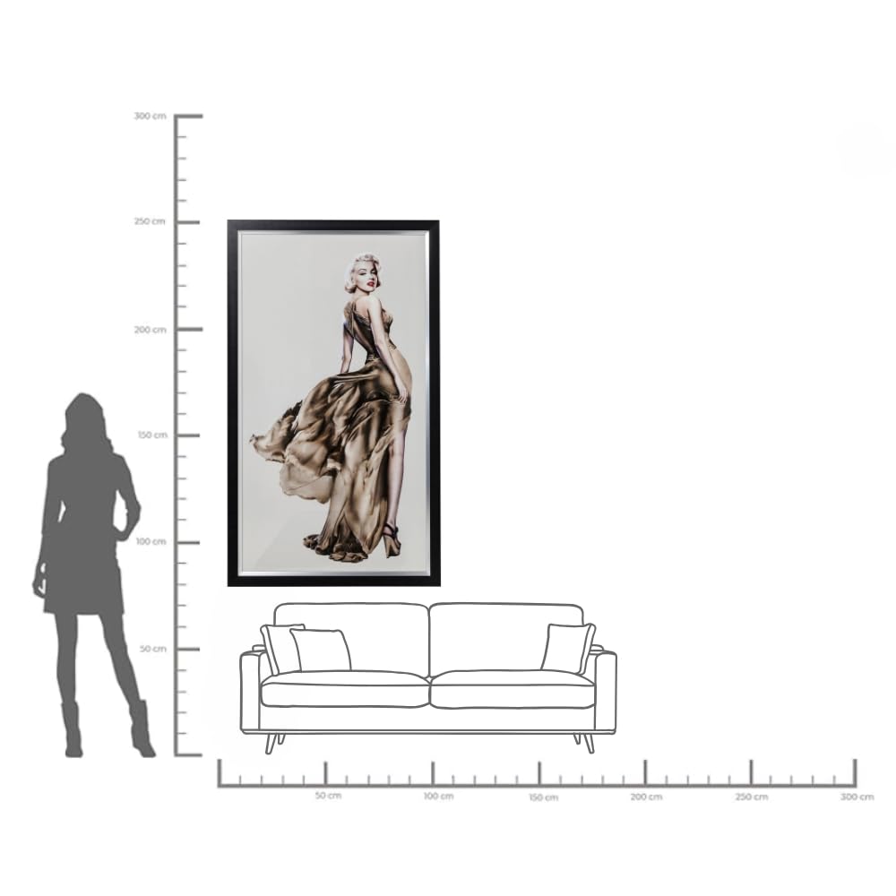kare-design-frame-marilyn-glasbild-172x100cm-grau-schwarz image 3