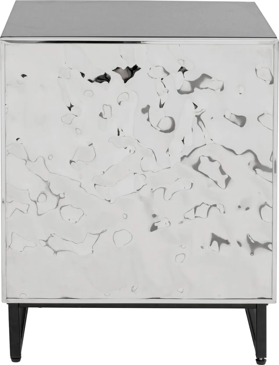 kare-design-carino-kommode-nachttisch-silber-schwarz-chrom-finish-50x40x39-cm-pu image 1