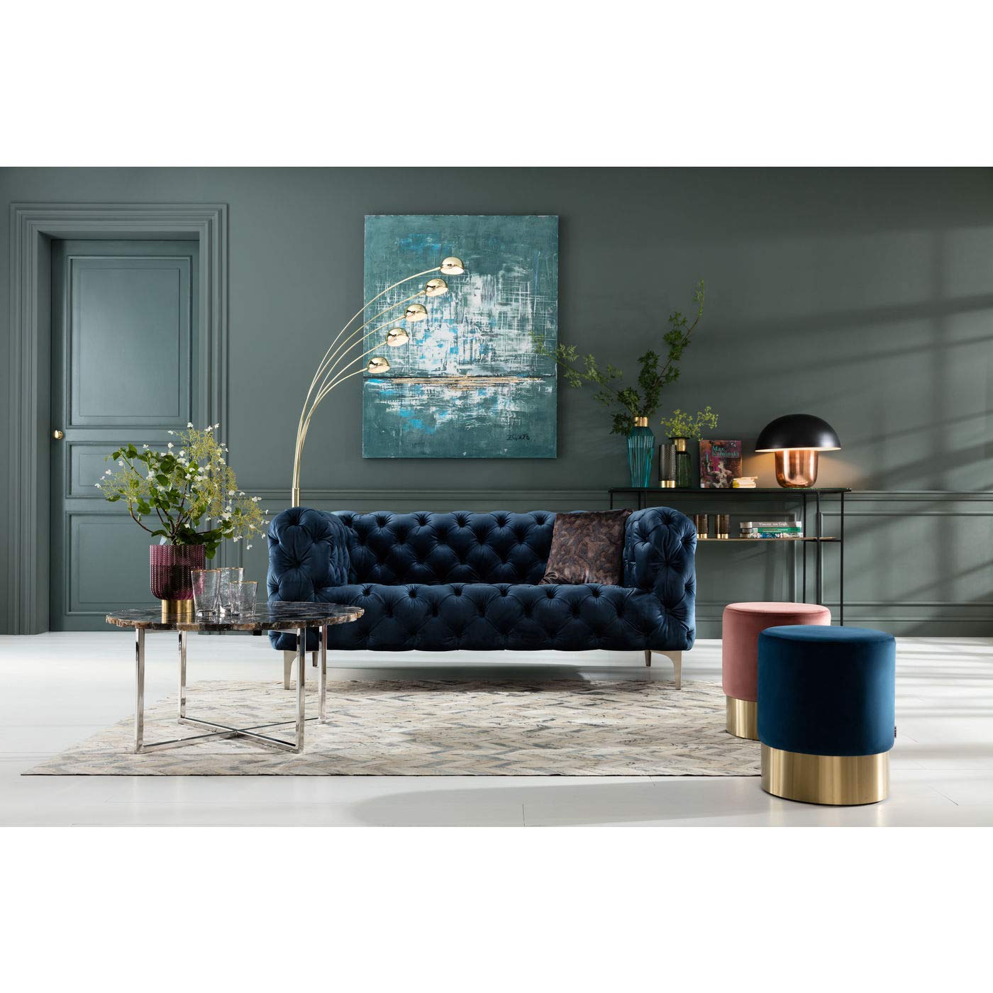 kare-design-sofa-look-2-sitzer-blau-samtoptik-77x178x90-cm image 2