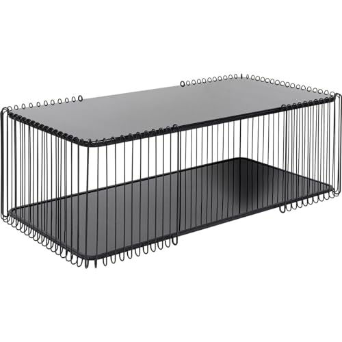 kare-design-couchtisch-wire-double-schwarz-glas-wohnzimmertisch-42x120x60-cm image 8