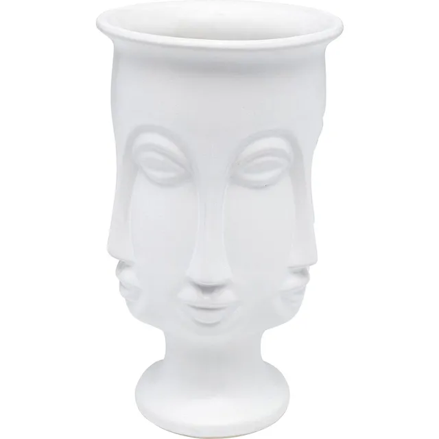 kare-design-deko-vase-caras-blumenvase-wei-27-cm-keramik image 1