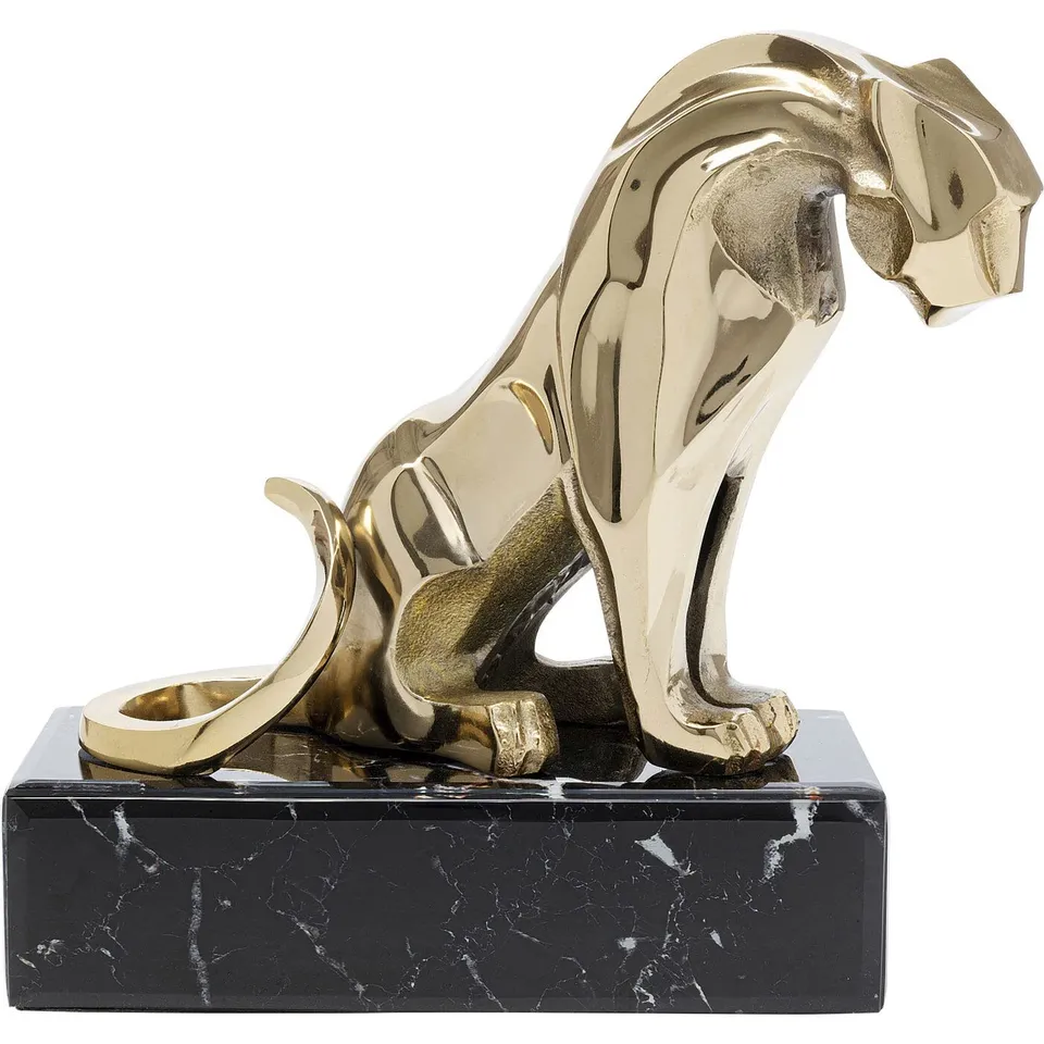 kare-design-deko-figur-lion-on-marble-gold-34x31x20-cm image 1