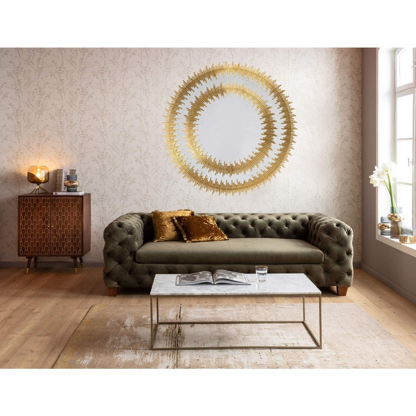 kare-design-solare-wandspiegel-gold-rund-132x132x5-cm image 2