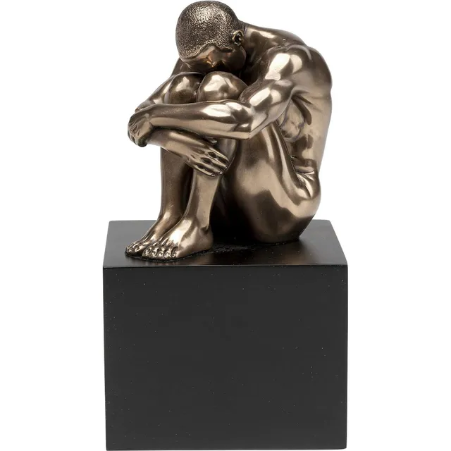 kare-design-deko-objekt-nude-man-thinking-bronze-19-5x10-5x10-5-cm image 1