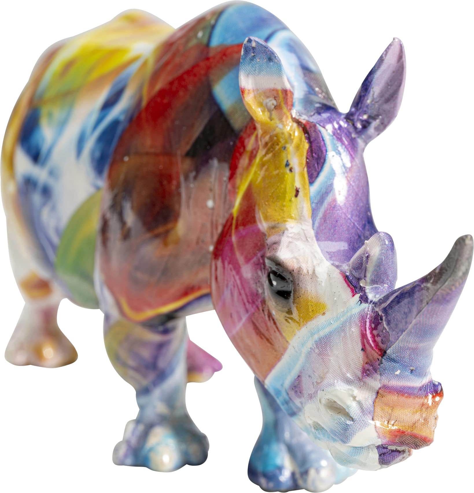kare-design-dekofigur-colored-rhino-mehrfarbig-17x8x6-cm image 2