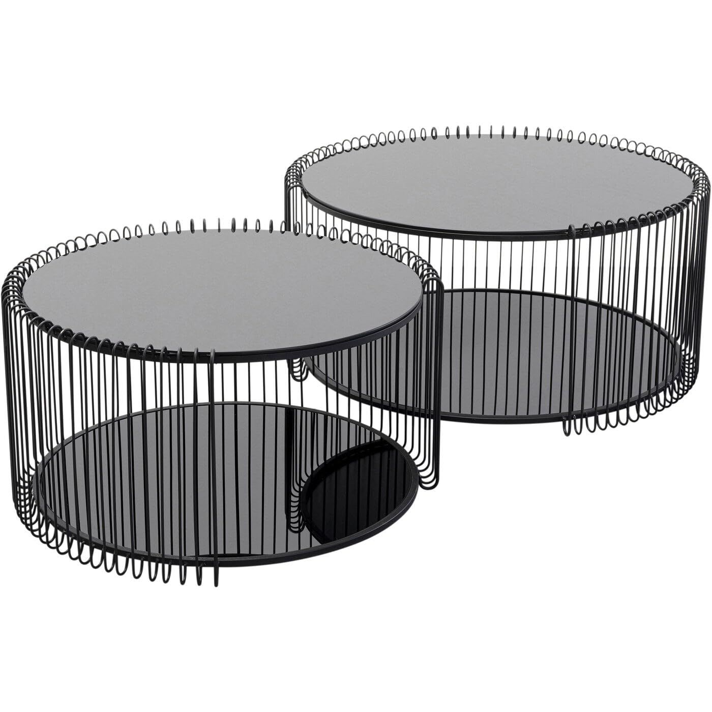 kare-design-couchtisch-wire-double-bubble-2er-set-schwarz-rund-glas-63-cm image 7