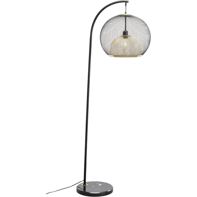 kare-design-stehleuchte-grato-schwarz-156-cm-stehlampe-stahl-marmorsockel image 1