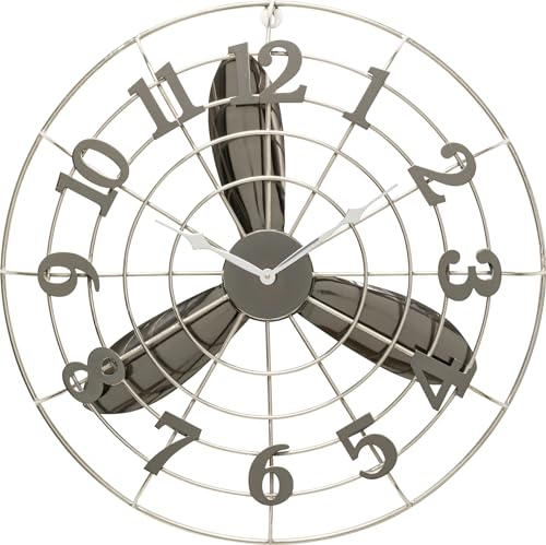 kare-design-wanduhr-fan-blade-silber-61-cm-metall image 6