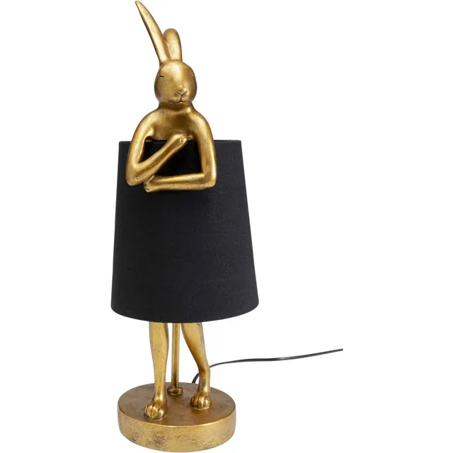 kare-design-tischleuchte-animal-rabbit-gold-schwarz-50-cm-e27 image 1