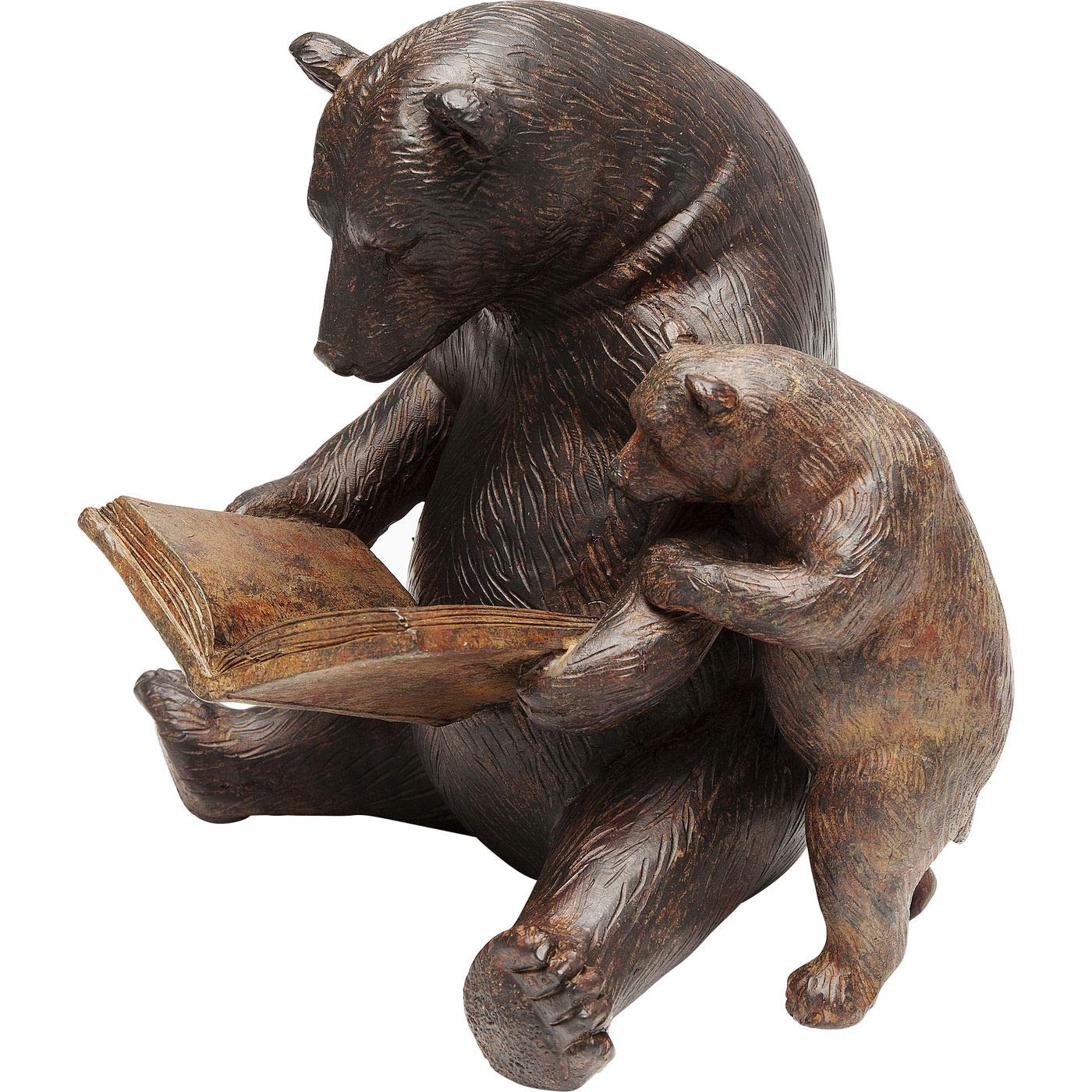 kare-design-lesende-b-ren-deko-figur-braun-18x20x15-cm image 7