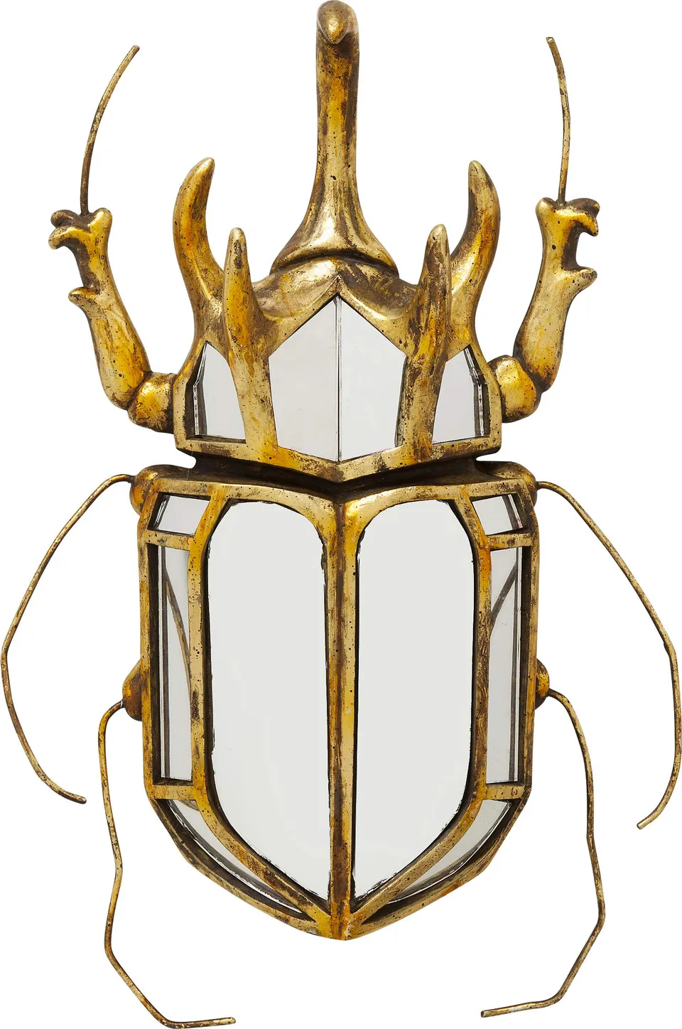 kare-design-wandobjekt-beetle-mirror-gold-37x25x6-cm-verspiegelt image 1