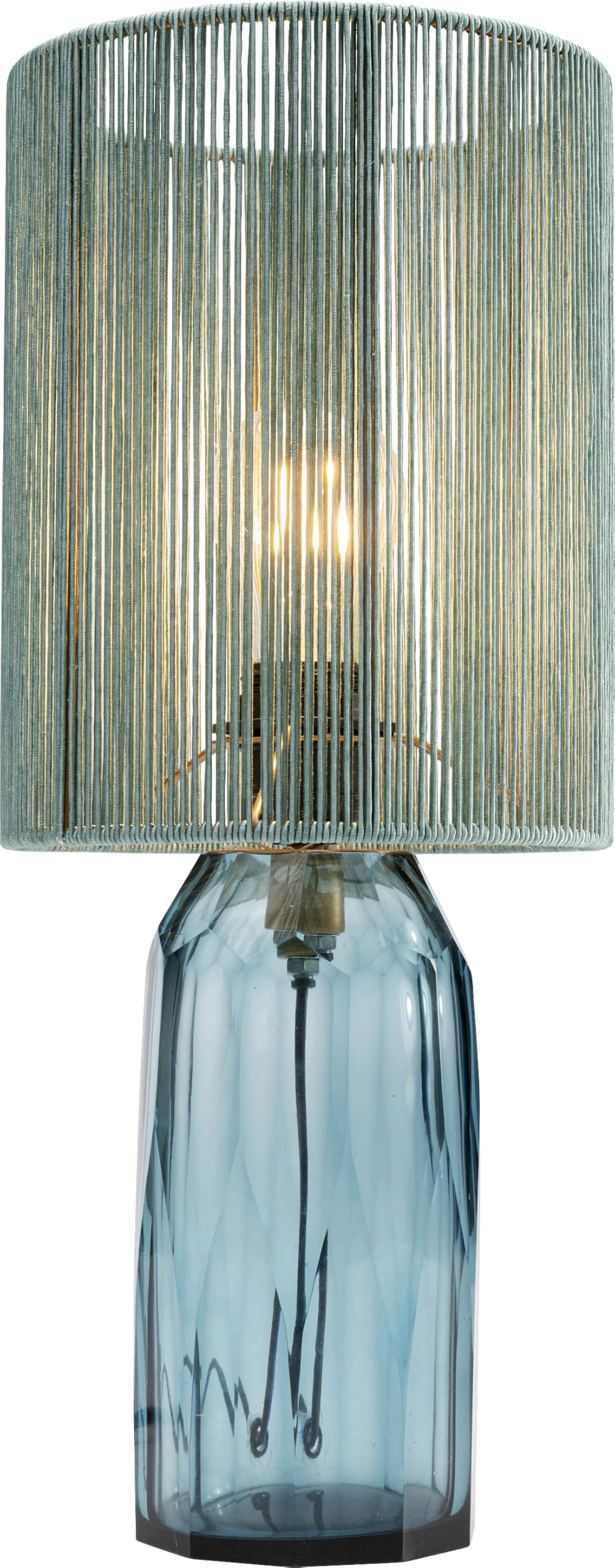 kare-design-tischlampe-vecchio-blau-glas-42x18x18-cm image 5
