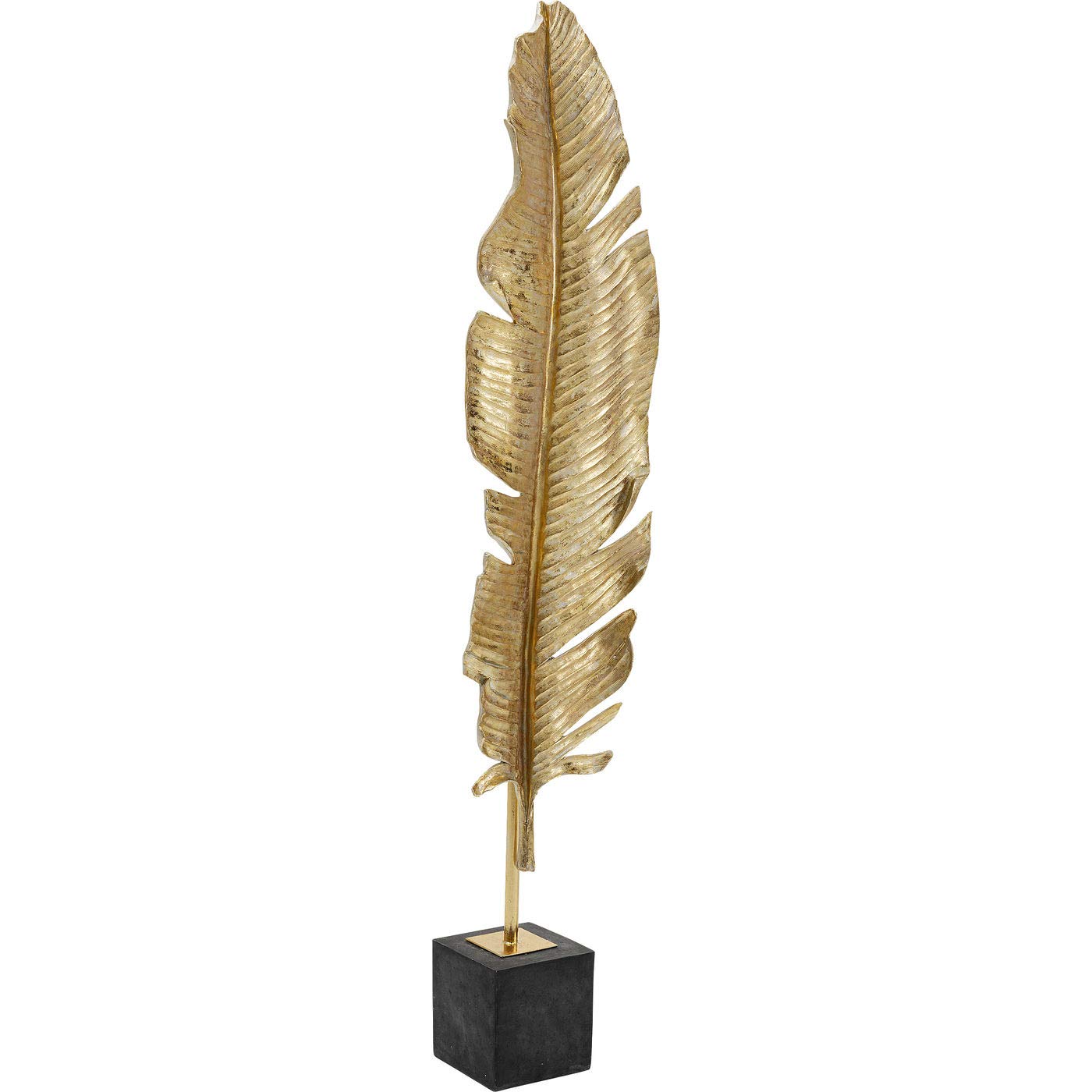 kare-design-deko-objekt-feather-147x36x15-cm-dekofigur-gold-blatt image 3