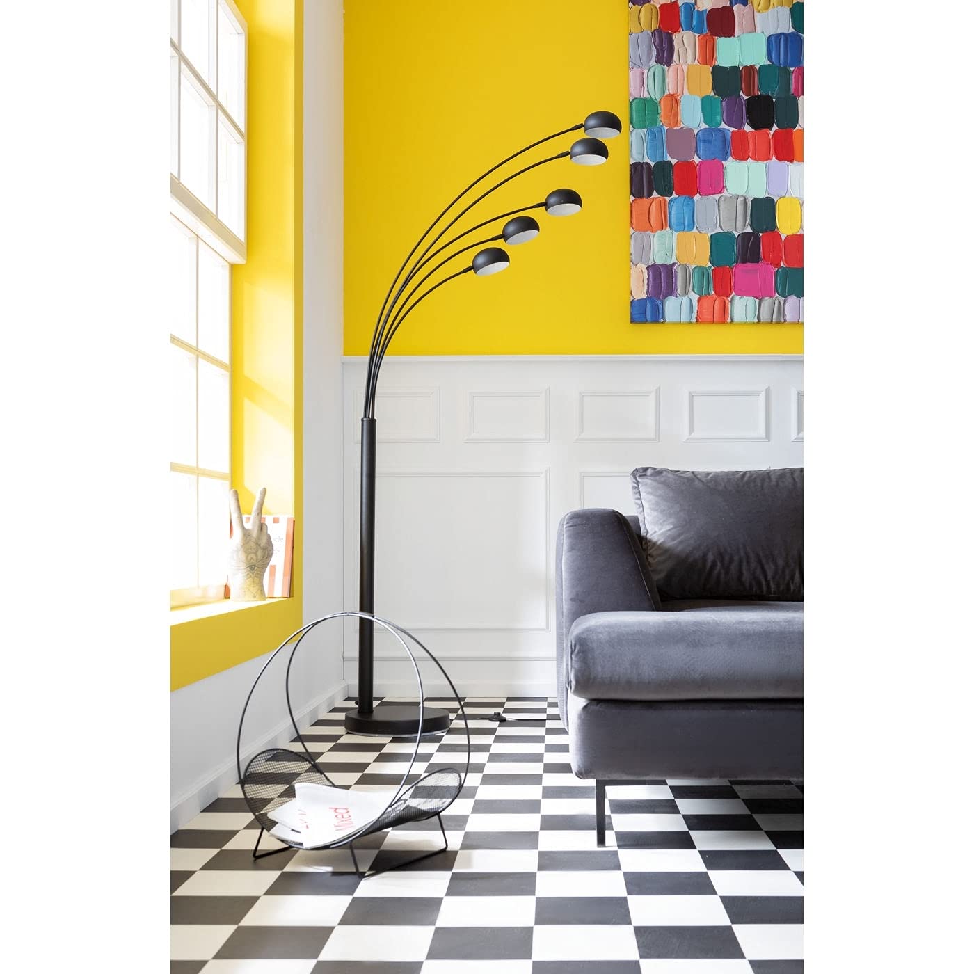 kare-design-stehleuchte-five-fingers-schwarz-215x85x108-cm-stahl image 2