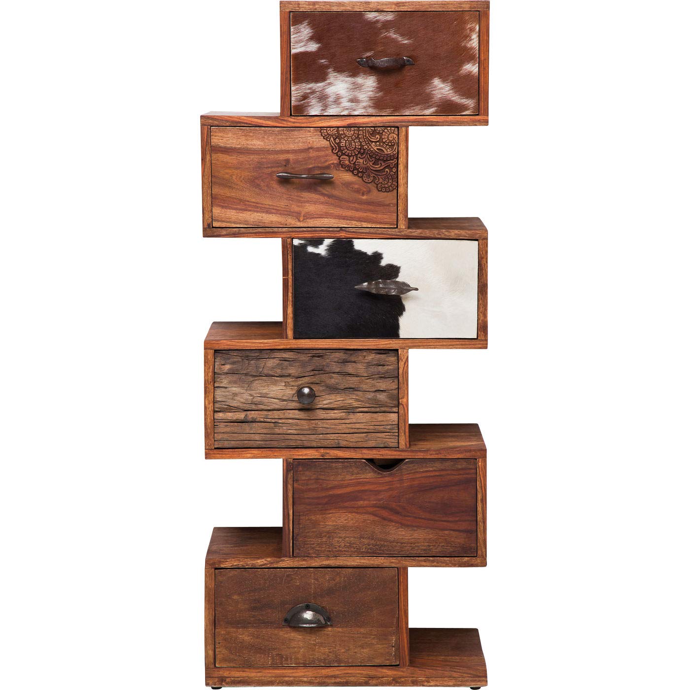 kare-design-hochkommode-rodeo-zick-zack-braun-120-x-50-x-30-cm image 8