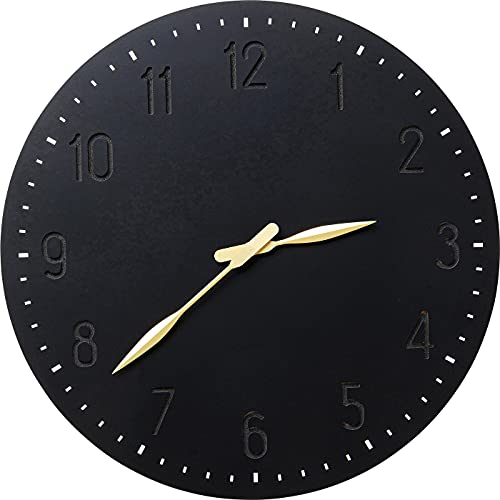 kare-design-wanduhr-mailo-50cm-schwarz-mit-goldfarbenen-zeigern image 7