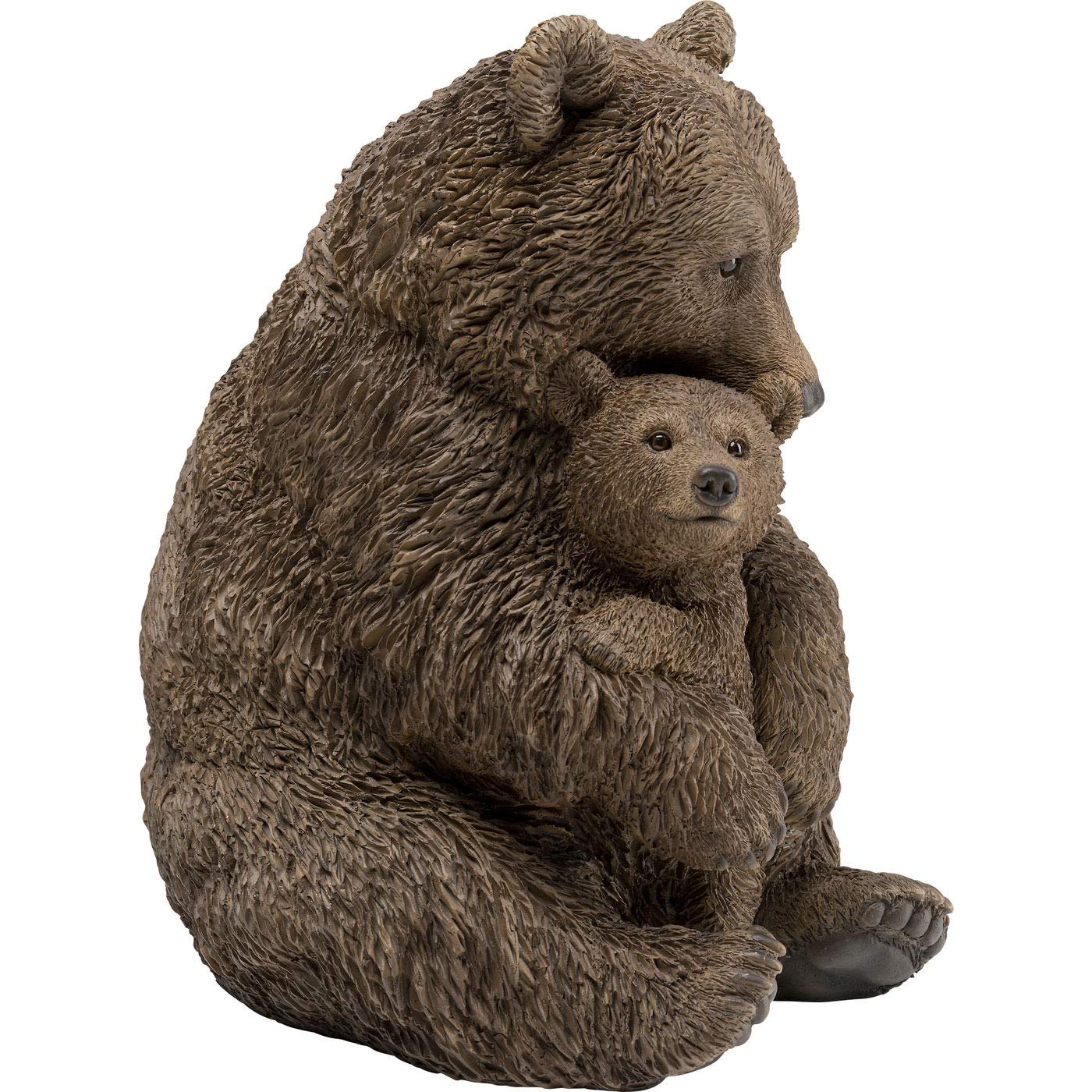 kare-design-deko-b-r-26-cm-b-renmama-mit-baby-aus-kunstharz-braun image 3