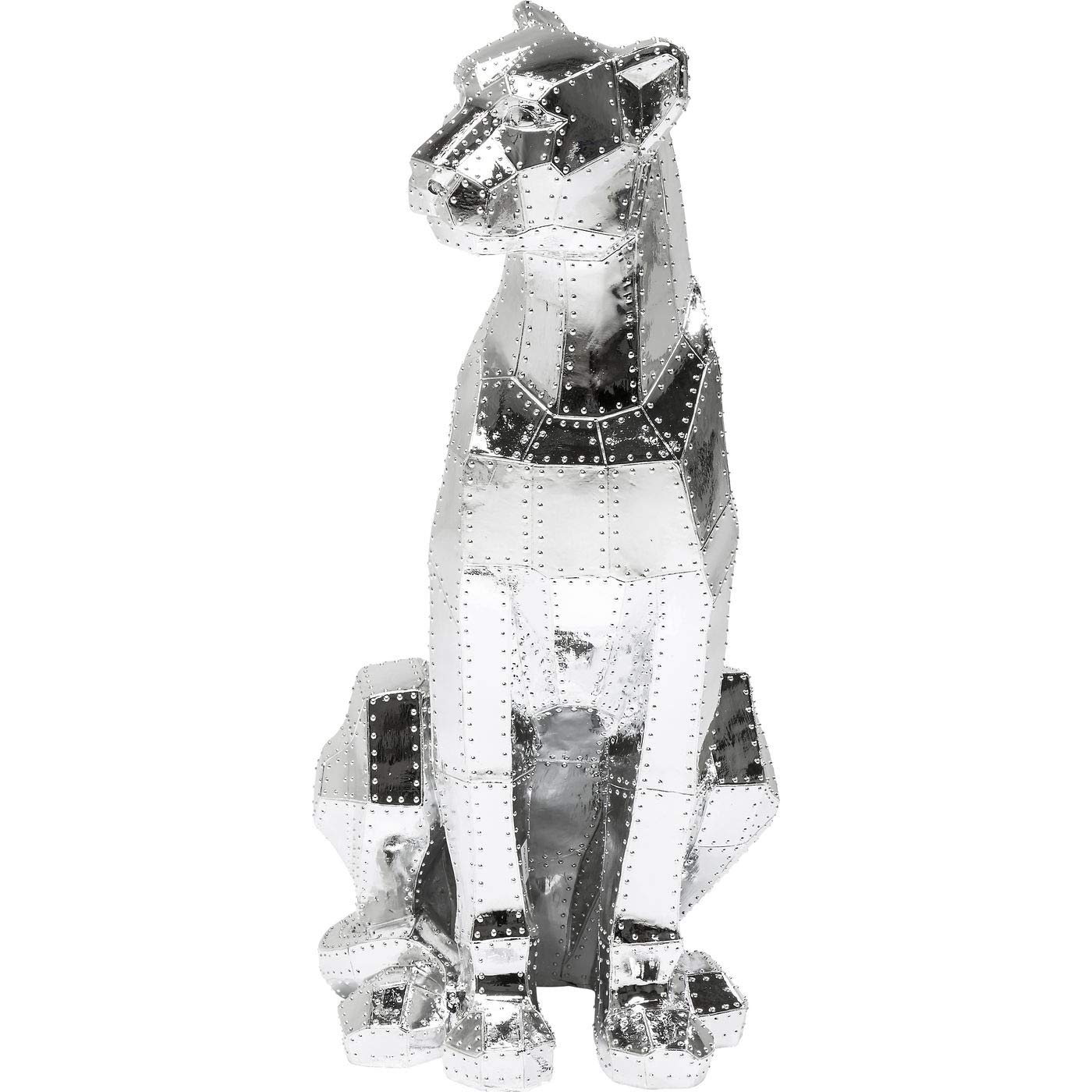 kare-design-deko-figur-sitting-cat-rivet-chrome-silber-82x36x43cm image 3
