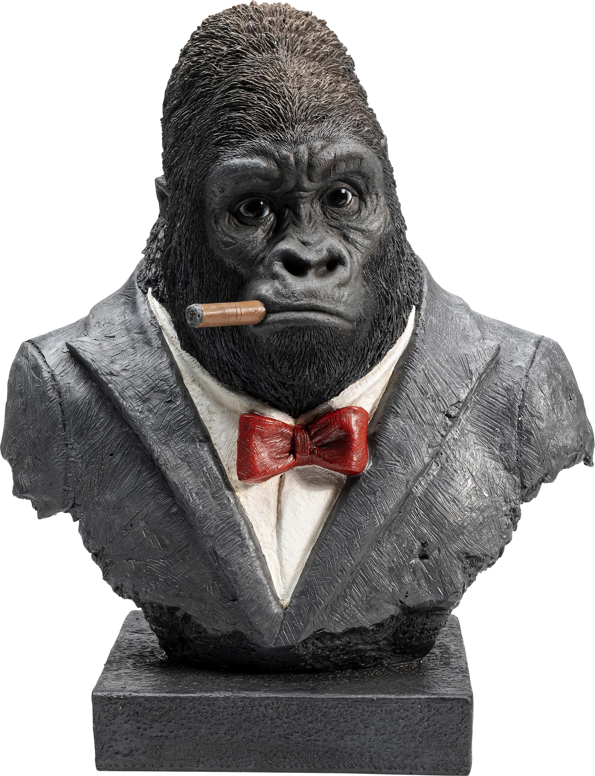 kare-design-thinking-gorilla-head-deko-objekt-schwarz-49x29x26-cm image 6