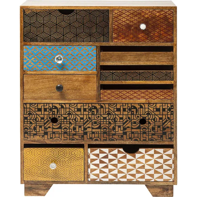 kare-design-kommode-soleil-90x70x30-cm-10-sch-be-massivholz-mehrfarbig image 1