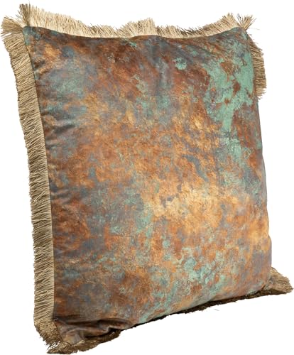 kare-design-antique-fringe-dekokissen-55x55-cm-blau-gold-mit-fransen image 7