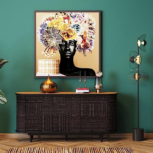 kare-design-bild-flower-hair-mehrfarbig-120x120-cm-alu-rahmen image 8