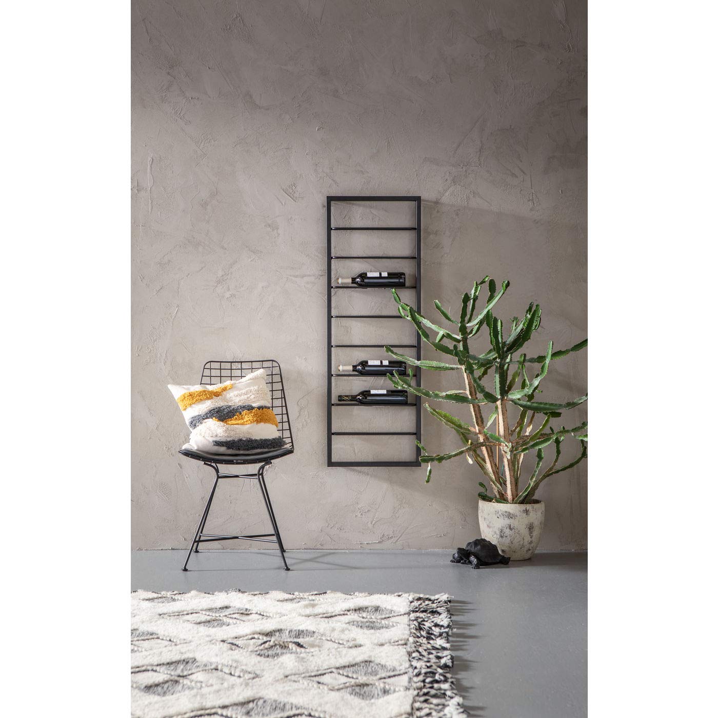 kare-design-h-ngeweinregal-bistro-schwarz-stahl-120x42x6-cm image 2