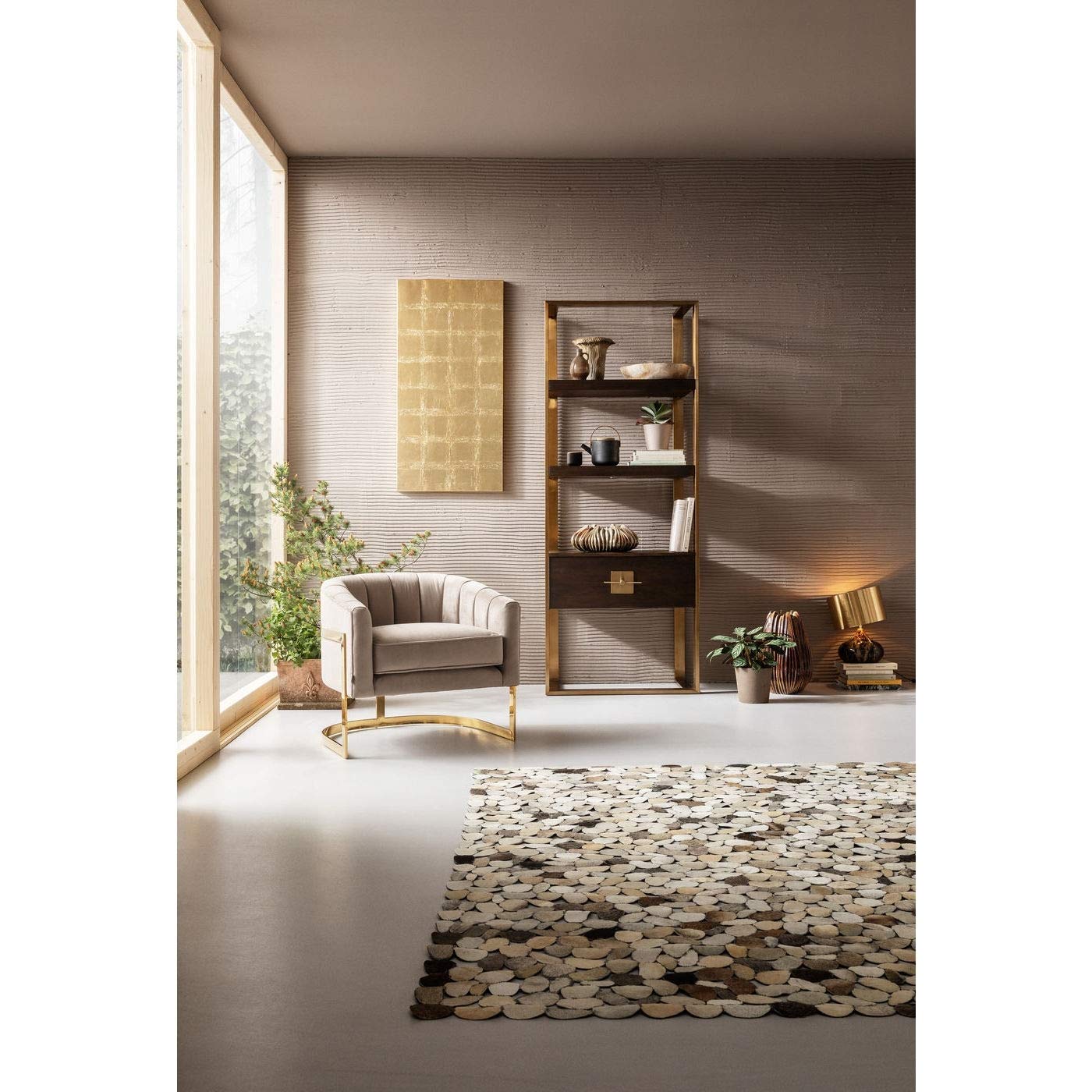 kare-design-mamo-deluxe-tischleuchte-braun-gold-41x30x30-cm image 3