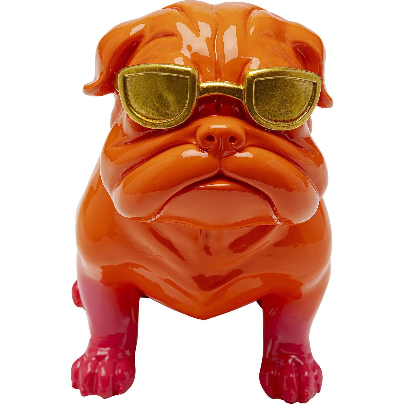 kare-design-deko-figur-fashion-dog-orange-17x11x20-cm image 1