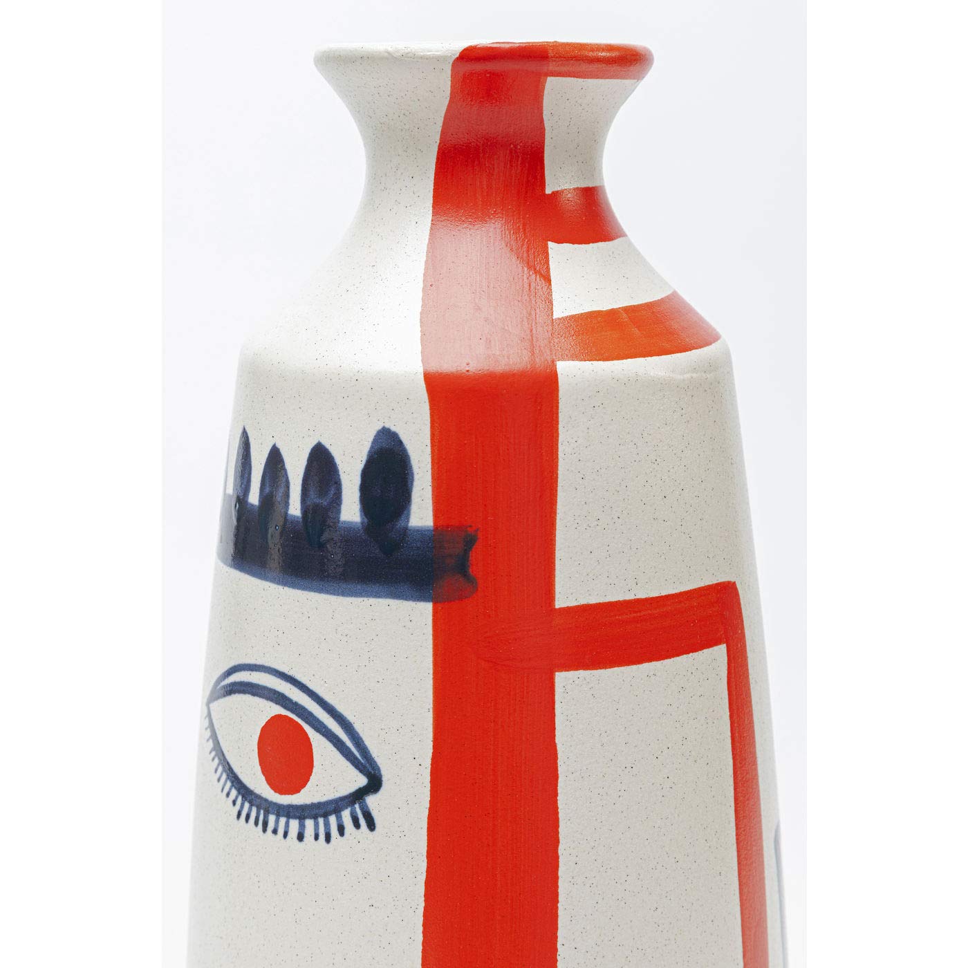 kare-design-vase-art-face-colore-rot-blau-38-cm-keramikvase-gesichtsmotiv image 7