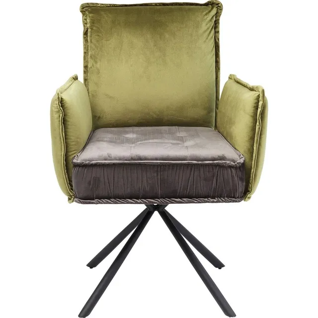 kare-design-drehstuhl-chelsea-gr-n-samt-90x65x60-cm image 1