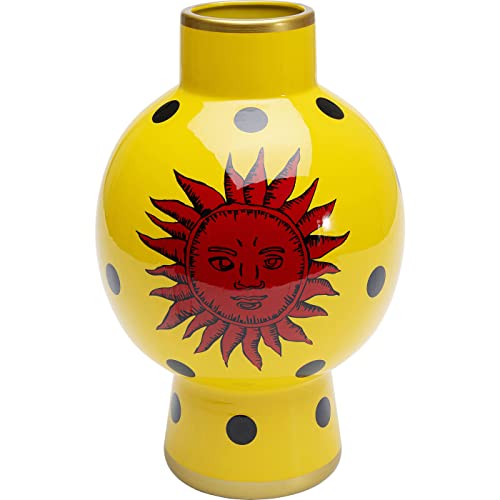 kare-design-deko-vase-merina-28-cm-gelbe-blumenvase-tischvase image 4