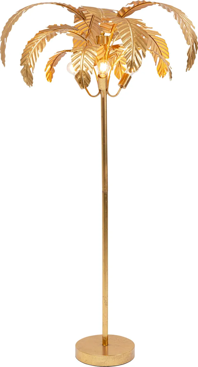 kare-design-stehleuchte-palmera-170-cm-palmen-stehlampe-gold-stahl image 1