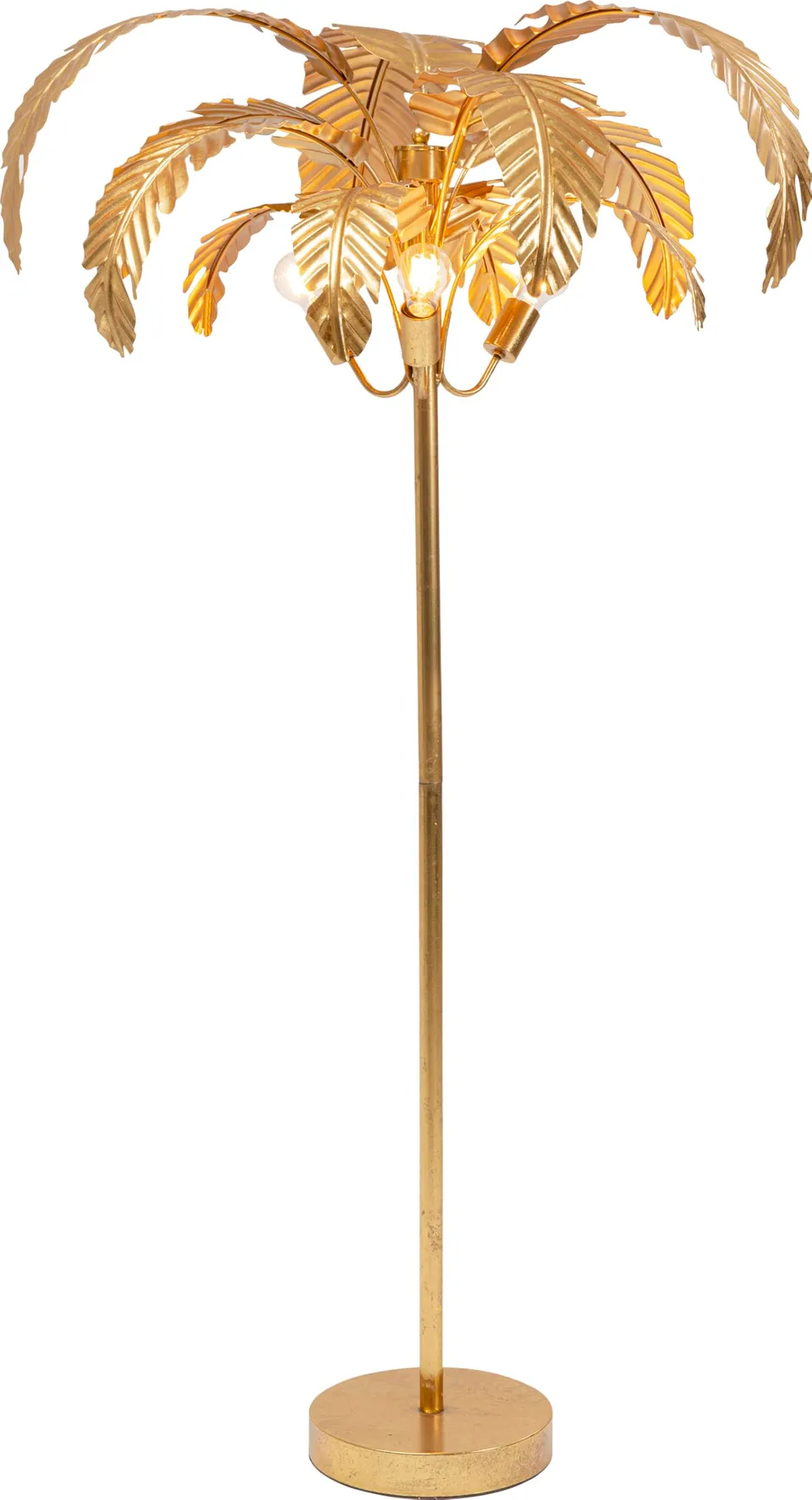 kare-design-stehleuchte-palmera-170-cm-palmen-stehlampe-gold-stahl image 1
