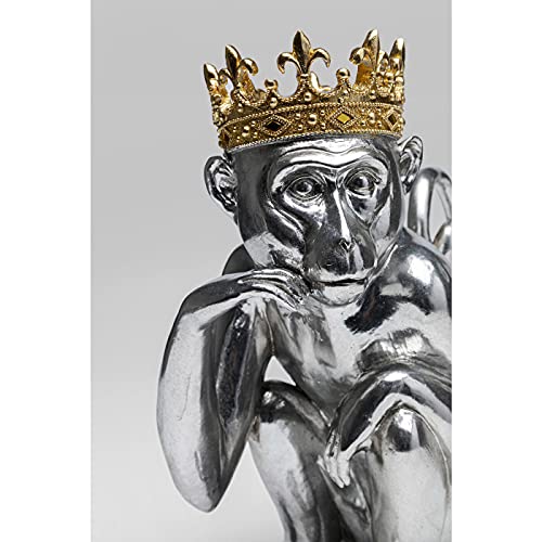 kare-design-deko-figur-king-lui-silber-35-cm-affe-mit-krone image 6