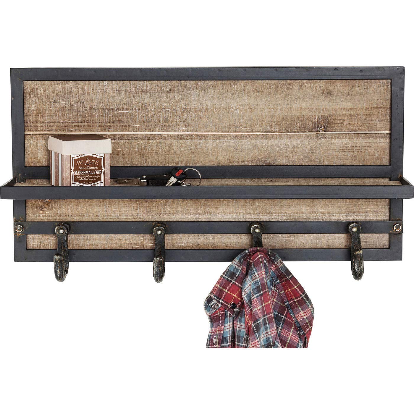 kare-design-cottage-wandgarderobe-holz-braun-14x61x30-5-cm image 2