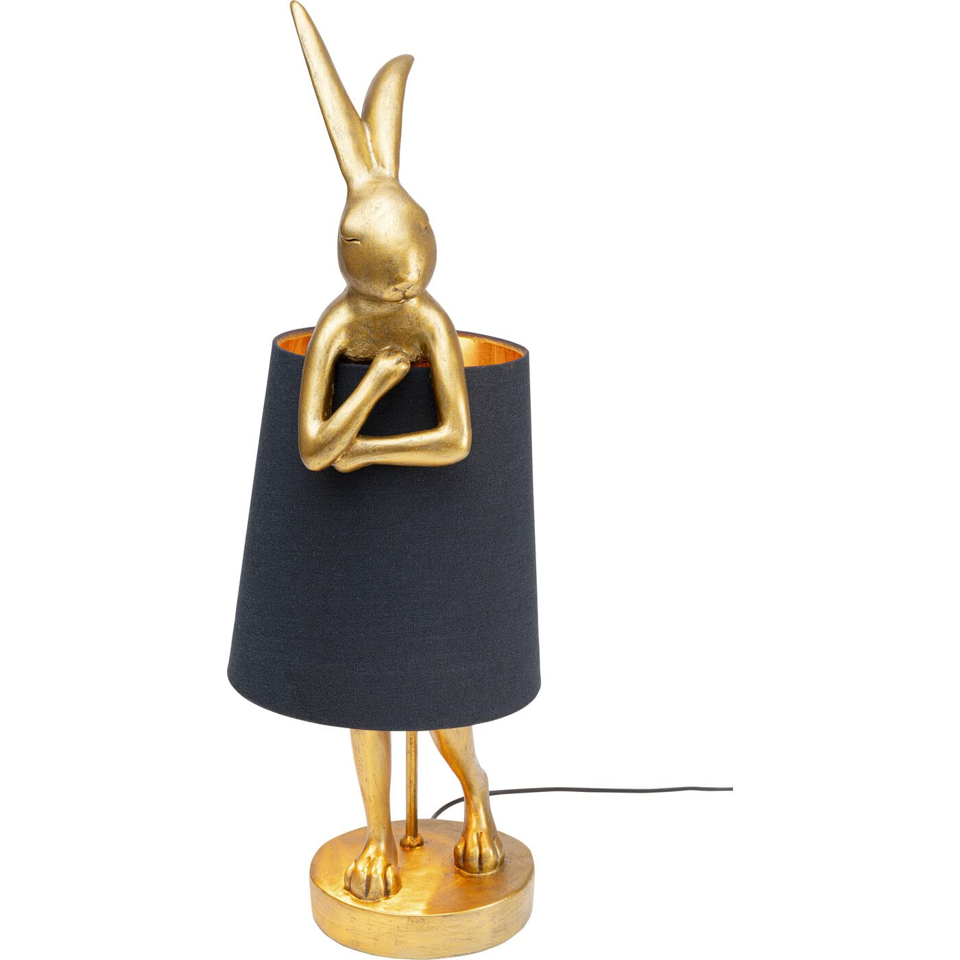 kare-design-tischlampe-animal-rabbit-gold-schwarz-hasen-tischleuchte-68x23x26-cm image 1