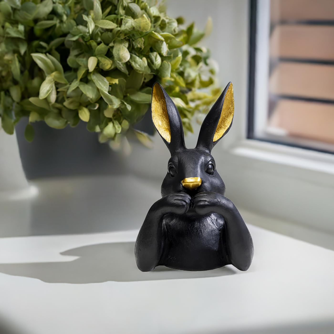 kare-design-sweet-rabbit-deko-figur-hase-schwarz-23x14x13-cm image 2