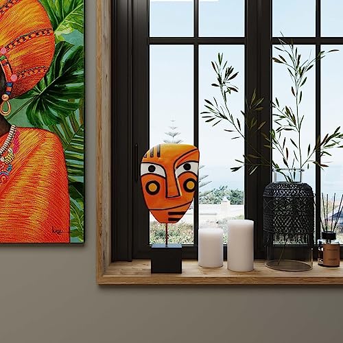 kare-design-face-deko-objekt-orange-50-cm-gesicht-wohnzimmer image 7