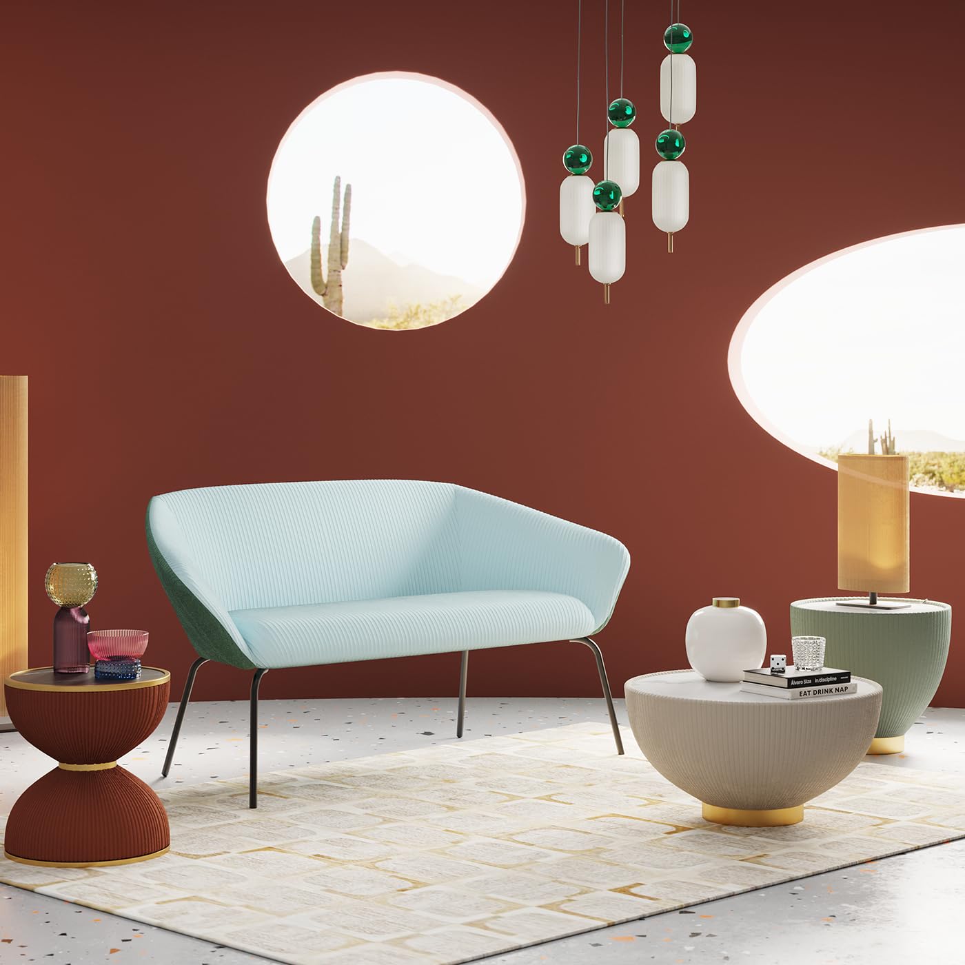 kare-design-beistelltisch-endless-vegas-gr-n-47-cm-runder-couchtisch-45x47x47-cm image 5
