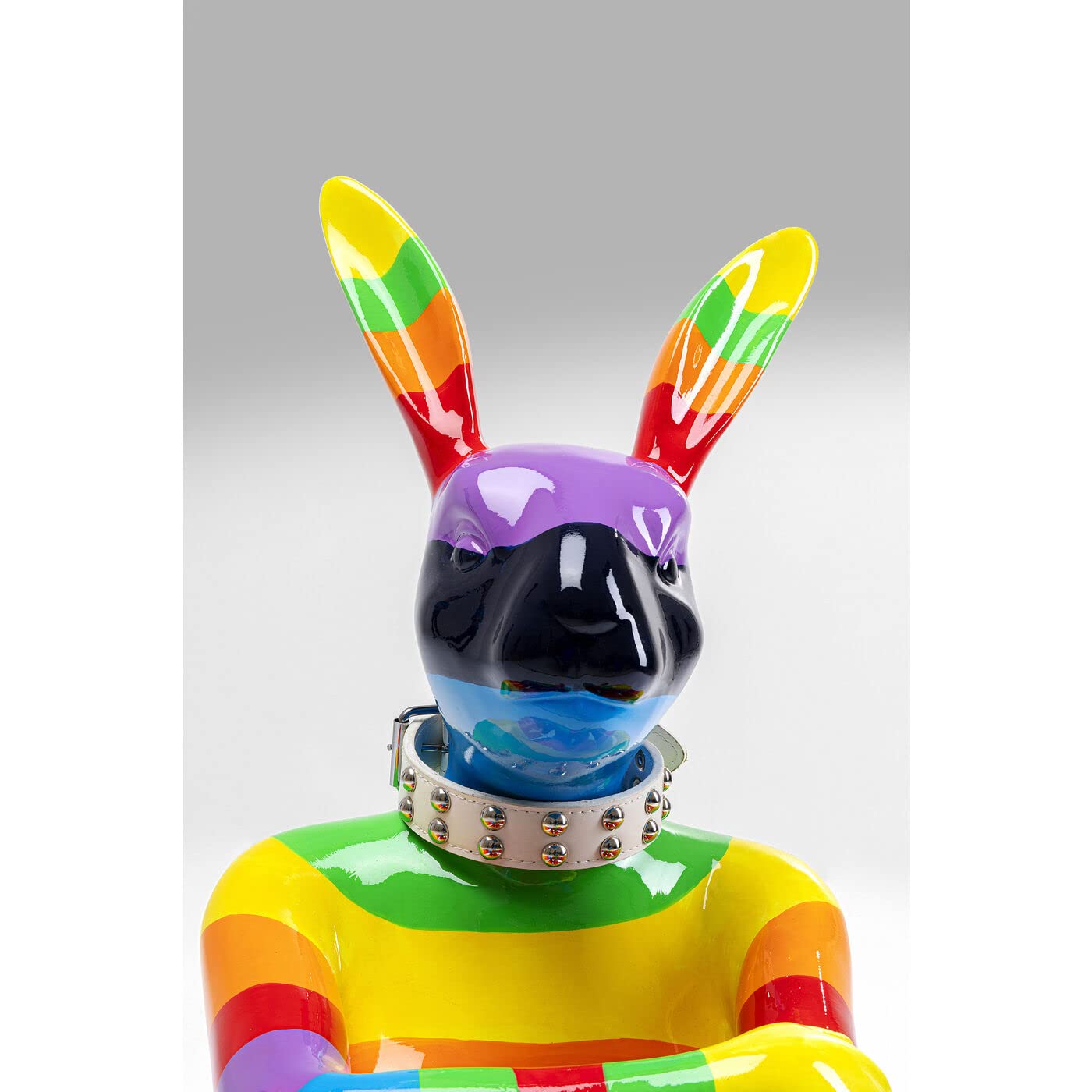 kare-design-sitting-rabbit-rainbow-deko-figur-mehrfarbig-fiberglas-80x35x60-cm image 6