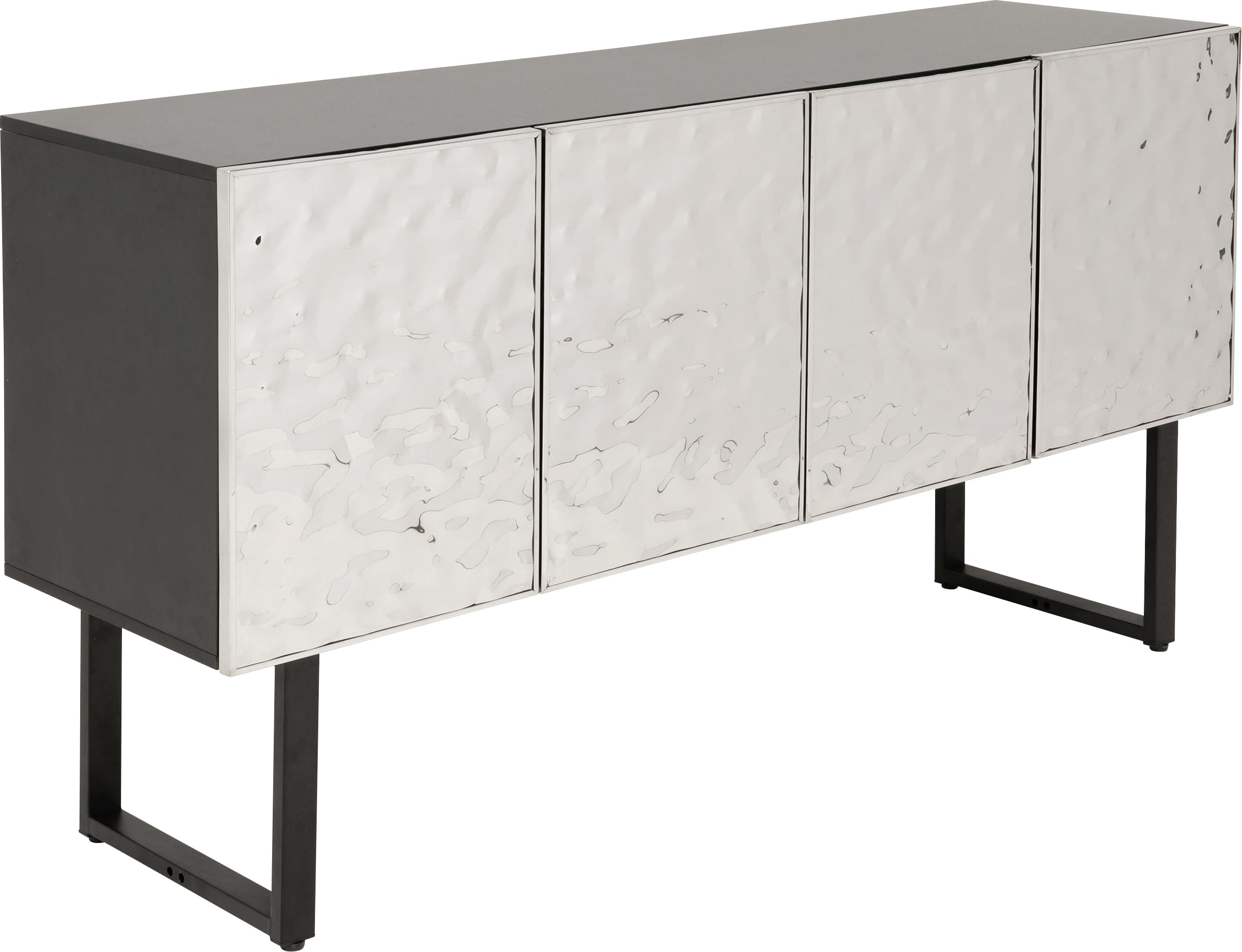 kare-design-carino-sideboard-silber-schwarz-chrom-80x151x41-cm-mit-4-t-ren-push- image 8