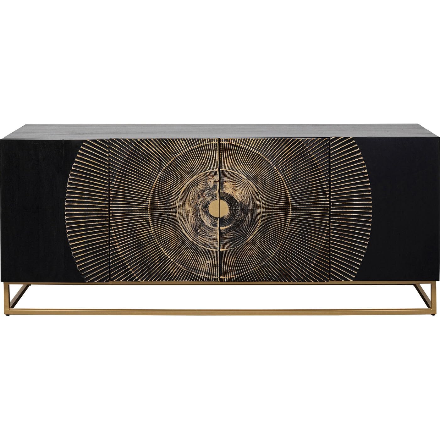 kare-design-sideboard-madeira-dunkel-4-t-rer-177x75-cm-schwarz image 1
