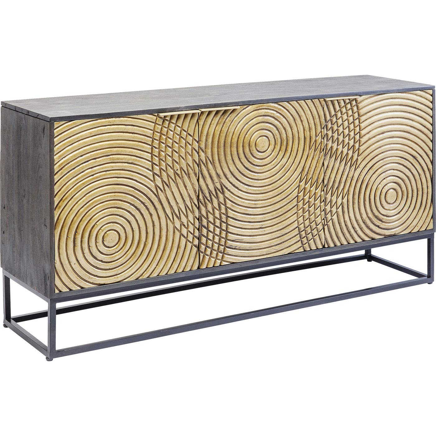 kare-design-sideboard-circulo-gold-massivholz-sideboard-80x160x40-cm image 4