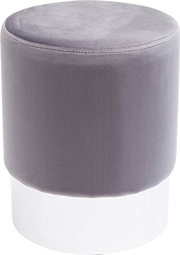 kare-design-polsterhocker-cherry-brass-samthocker-rund-hellgrau-silber-42x35x35- image 8