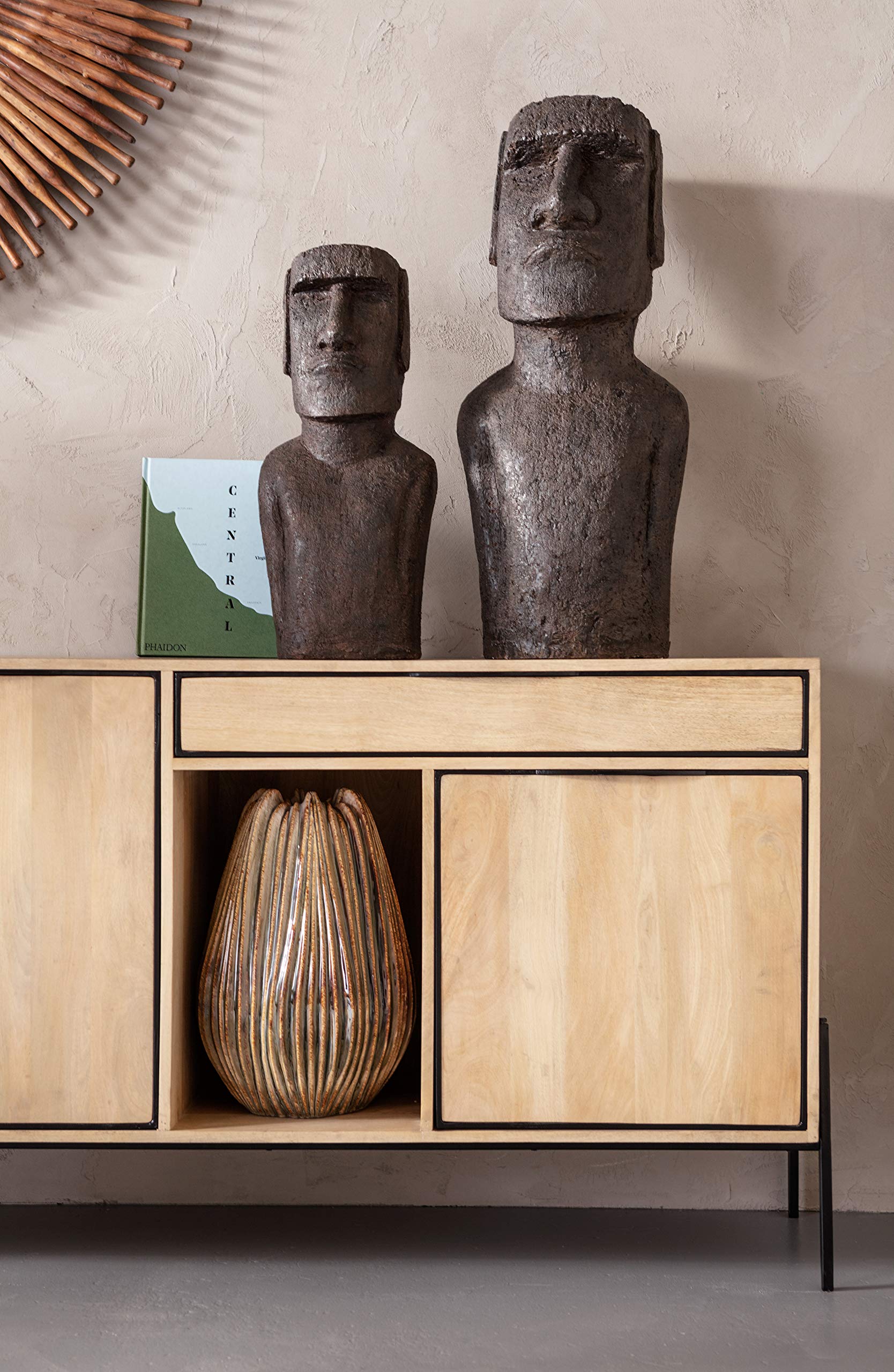 kare-design-deko-objekt-easter-island-grau-bodenfigur-skulptur-80x34x26-cm image 2